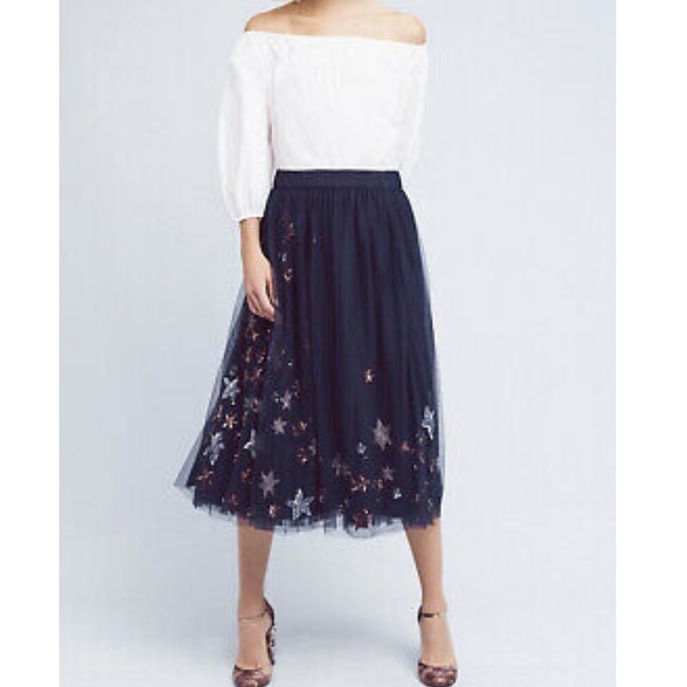 Anthropologie/MoulinetteSoeurs Moon and Star Skirt